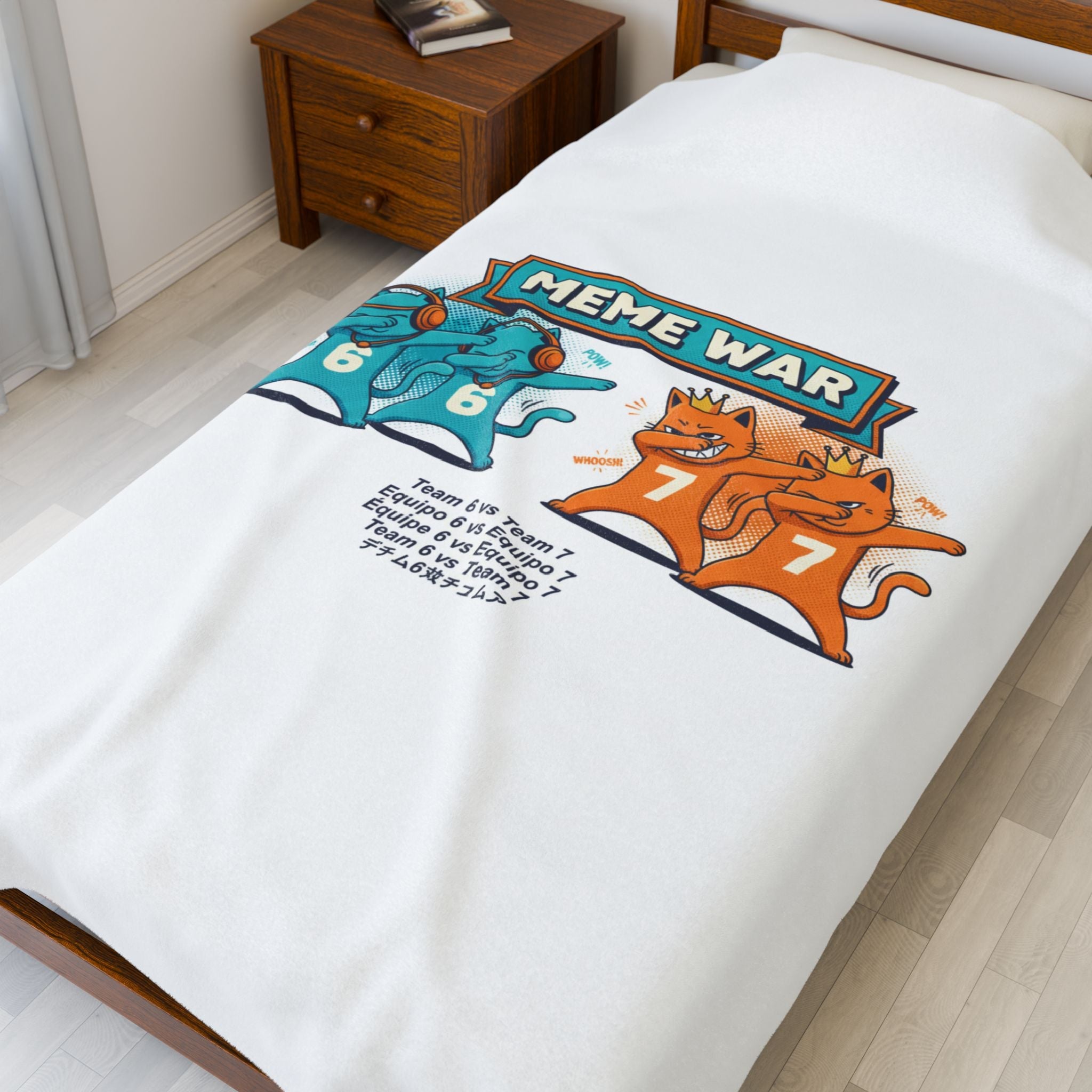 Meme War: Six vs. Seven Plush Blanket