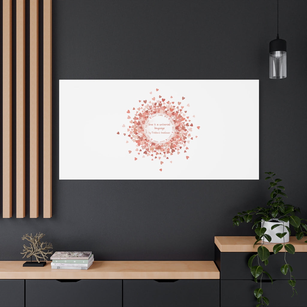 Tiny Heart Confetti Canvas | Matte Stretched Wall Art