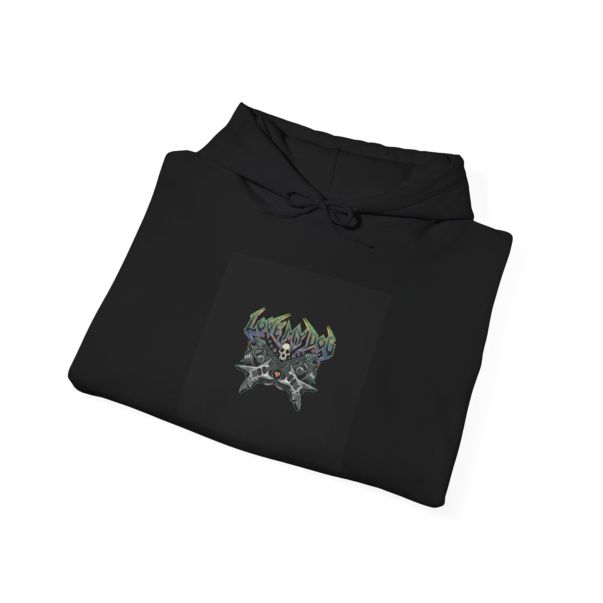 LOUD Self-Care, Metal Font Hoodie | gothic wellness quote, edgy self-care merch