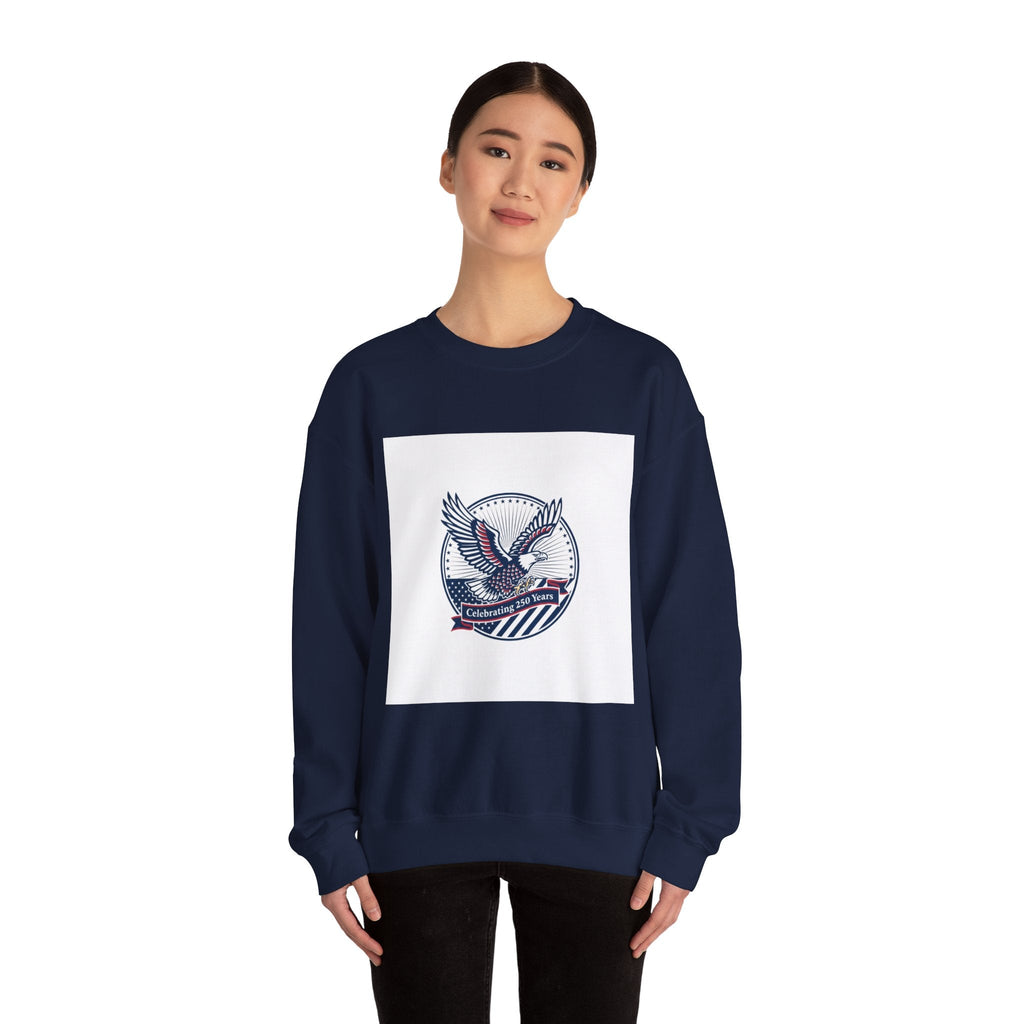 Semiquincentennial Eagle Emblem Crewneck Sweatshirt | 250th Anniversary USA 1776‑2026