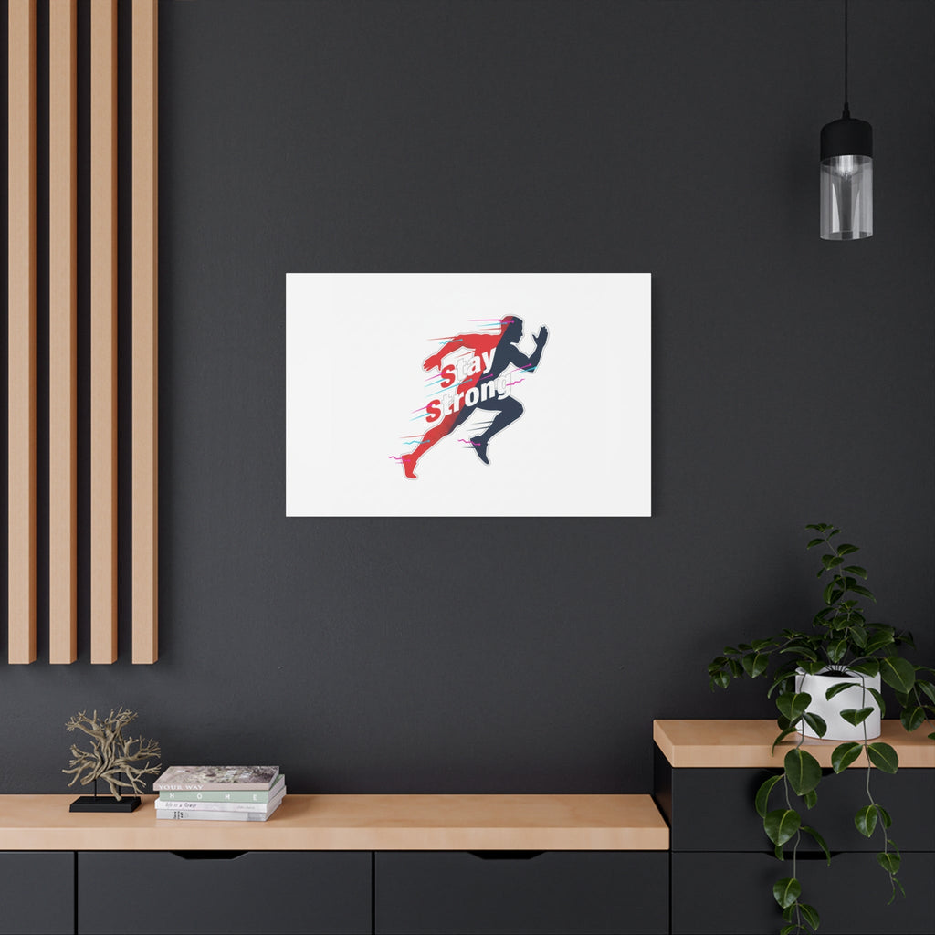 Stay Strong Runner Canvas | Fitness Motivation, Gym Wall Art
