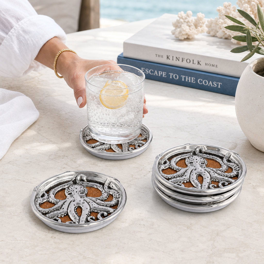 Octopus Drink Coaster Set of 4