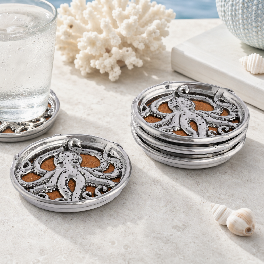 Octopus Drink Coaster Set of 4
