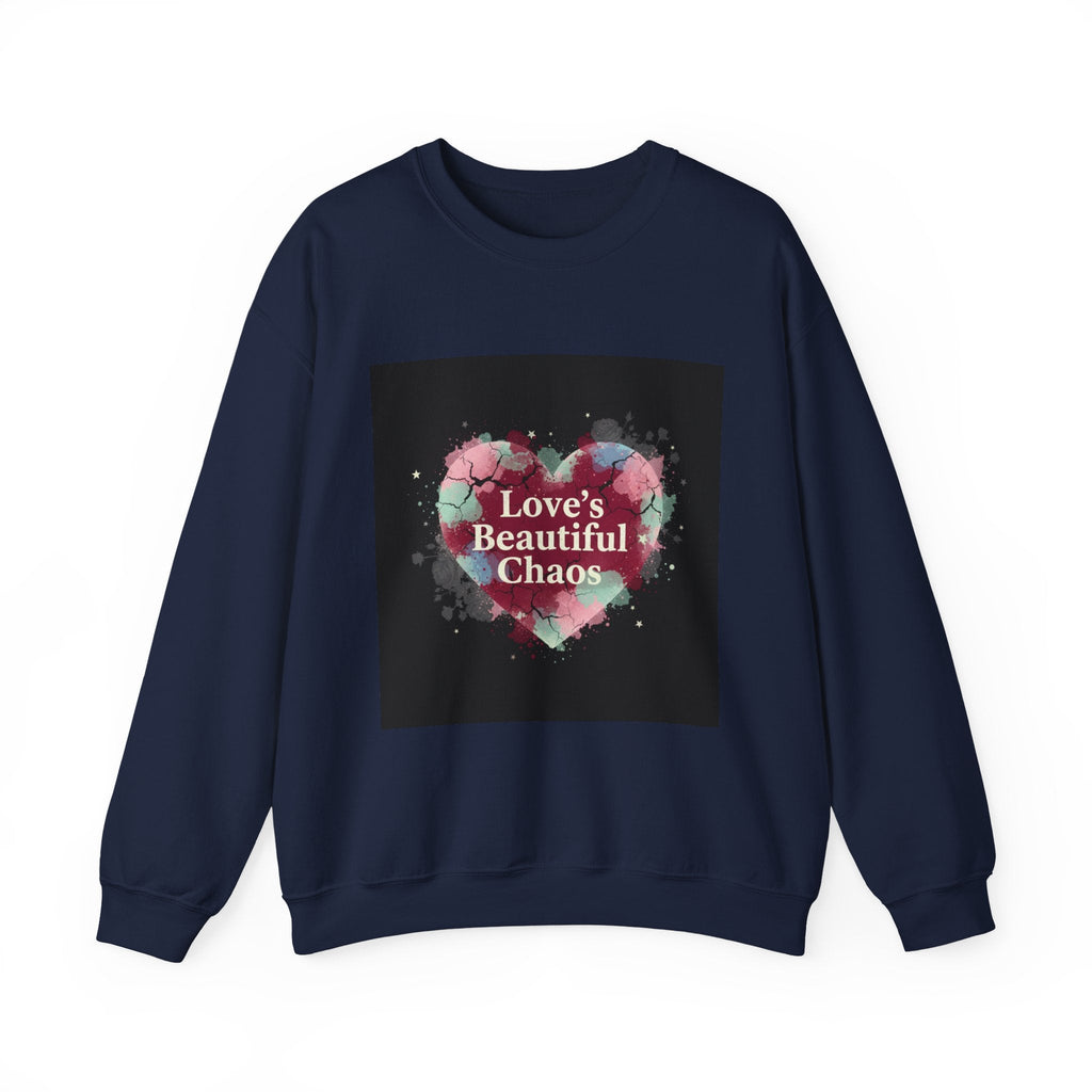 Love's Beautiful Chaos Sweatshirt | soft grunge heart, distressed collage