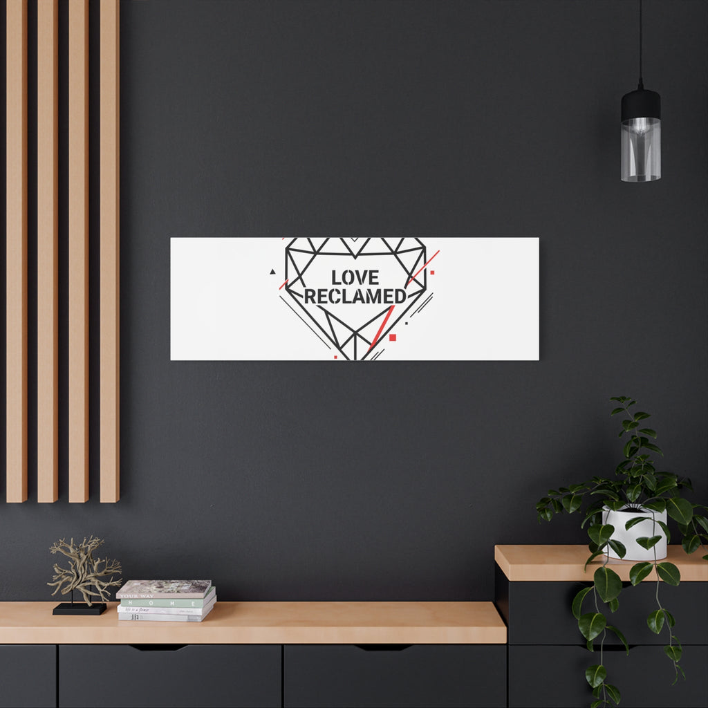 Love Reclaimed Canvas | modern heart design, minimalist love icon