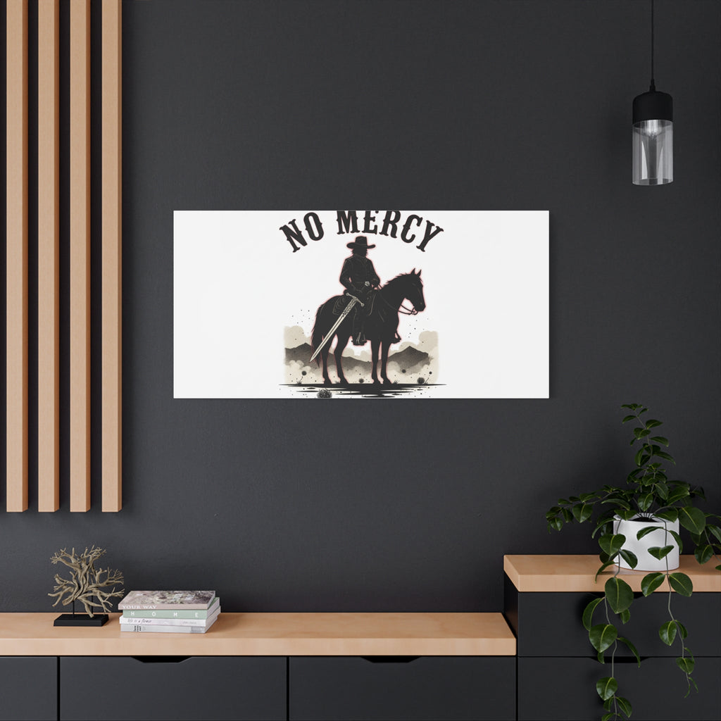 No Mercy Cowboy Skull Canvas | western skull art, gothic Americana