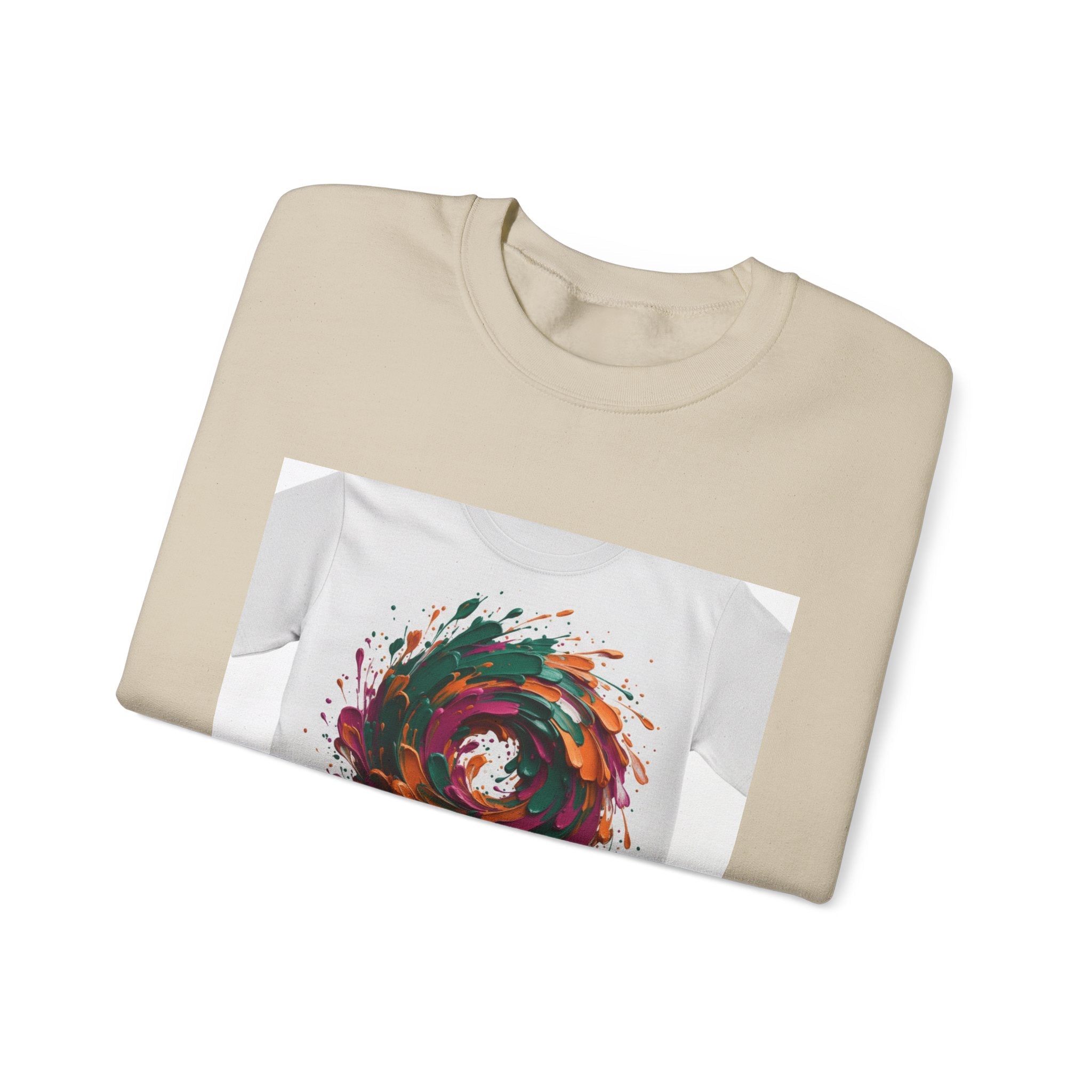 Painterly Abstract Floral Swirl Sweatshirt | artsy brushstroke apparel