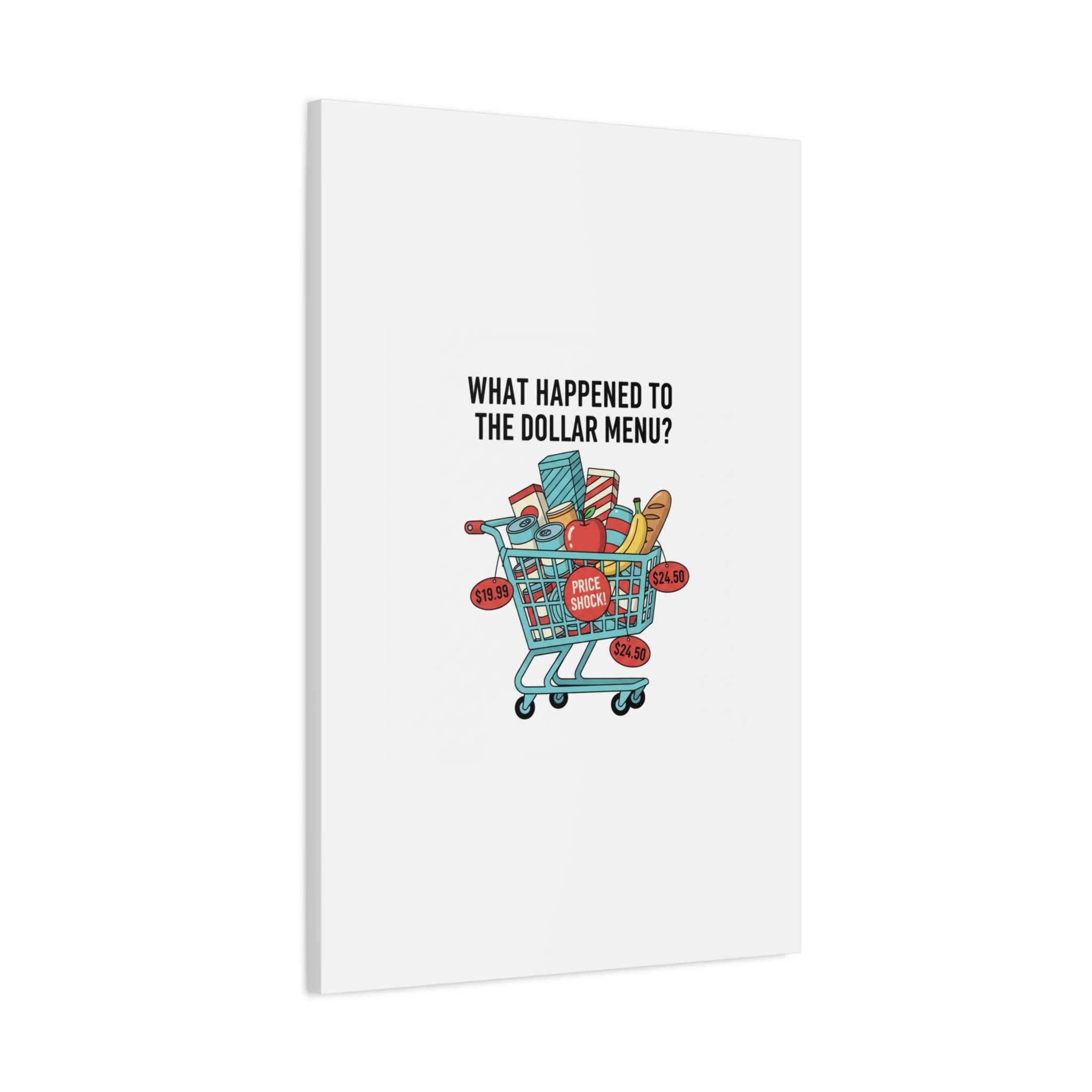 What Happened to the Dollar Menu? Canvas | Grocery Prices Meme, Price Shock Wall Art