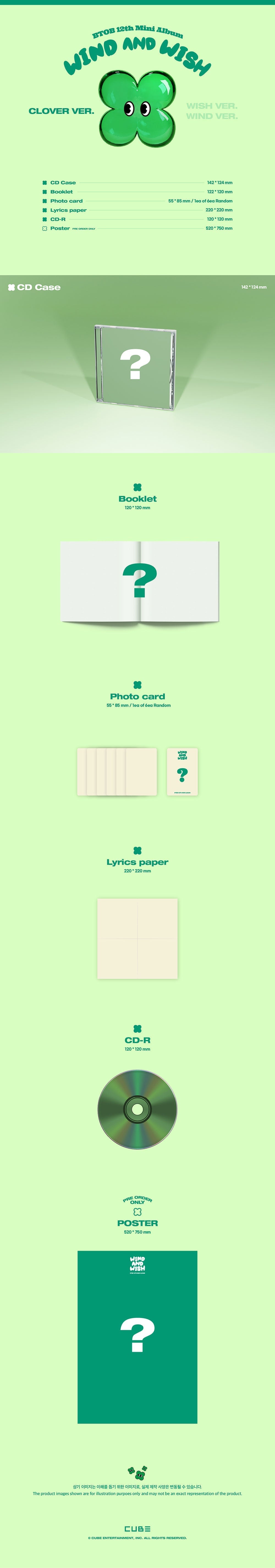Btob 12Th Mini Album  - Wind And Wish (Clover Version)