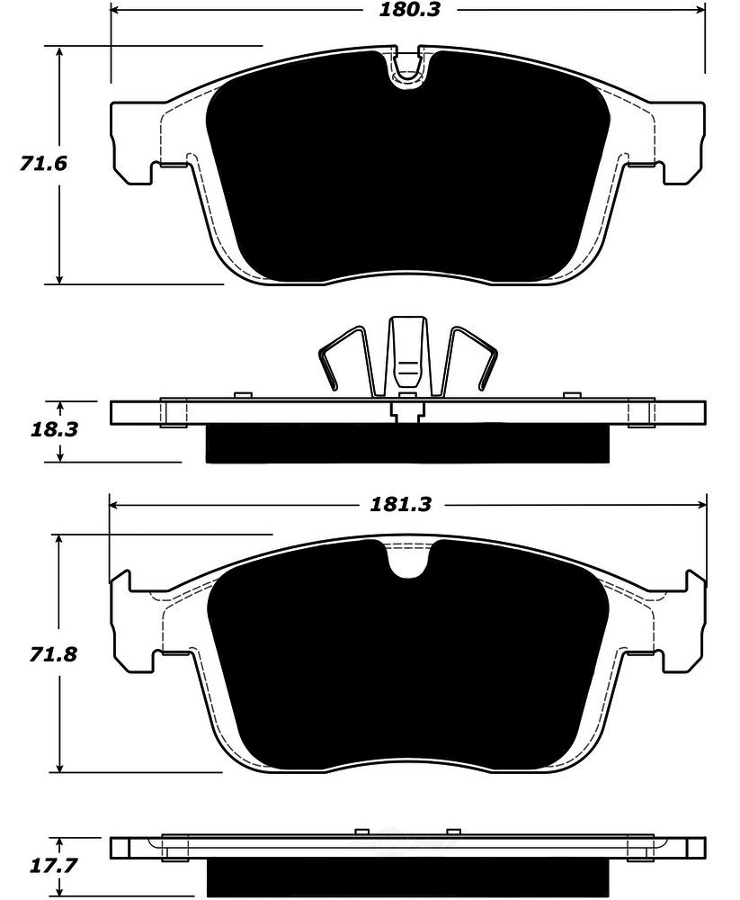 Porterfield Brake Pads for 2017 VOLVO XC60 From Chassis 789938