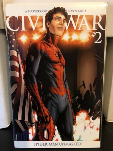 Civil War #2 Michael Turner Spider-Man Unmasked Variant (2006) Marvel Comics