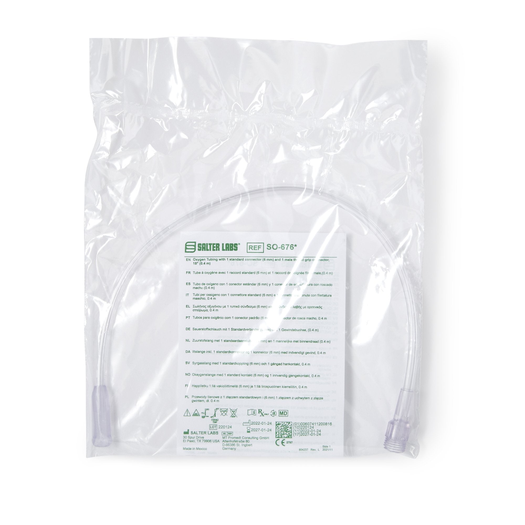 Salter Labs® Concentrator Humidifier Adapter Tubing, 15 in. SO-676