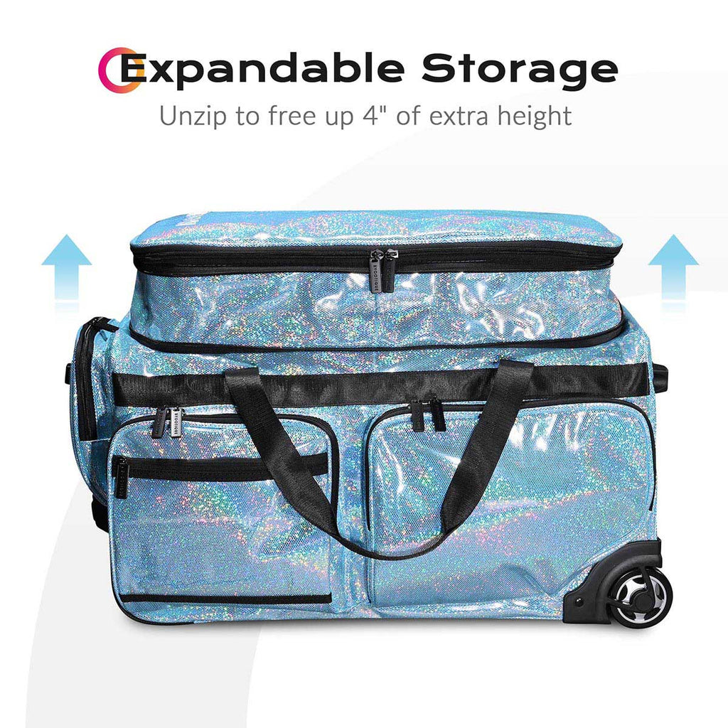Byootique Dance Competition Rolling Bag with Rack Sports Duffle Bag