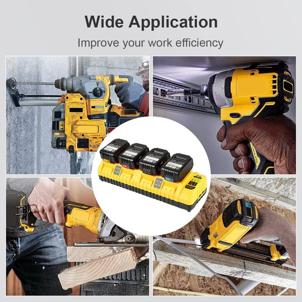 12v 18v 20v Multi-Port Fast Charger New for DEWALT Li-Ion Batteries DCB104