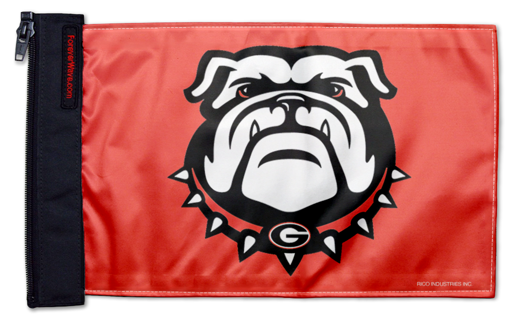 Georgia Bulldog 11"x17" Forever Wave Flag for Jeep Wrangler LJ 2003-2006