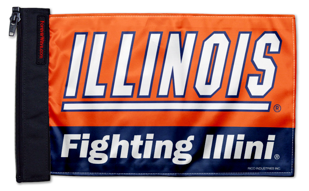 Illinois 11"x17" Forever Wave Flag for Jeep Wrangler LJ 2003-2006