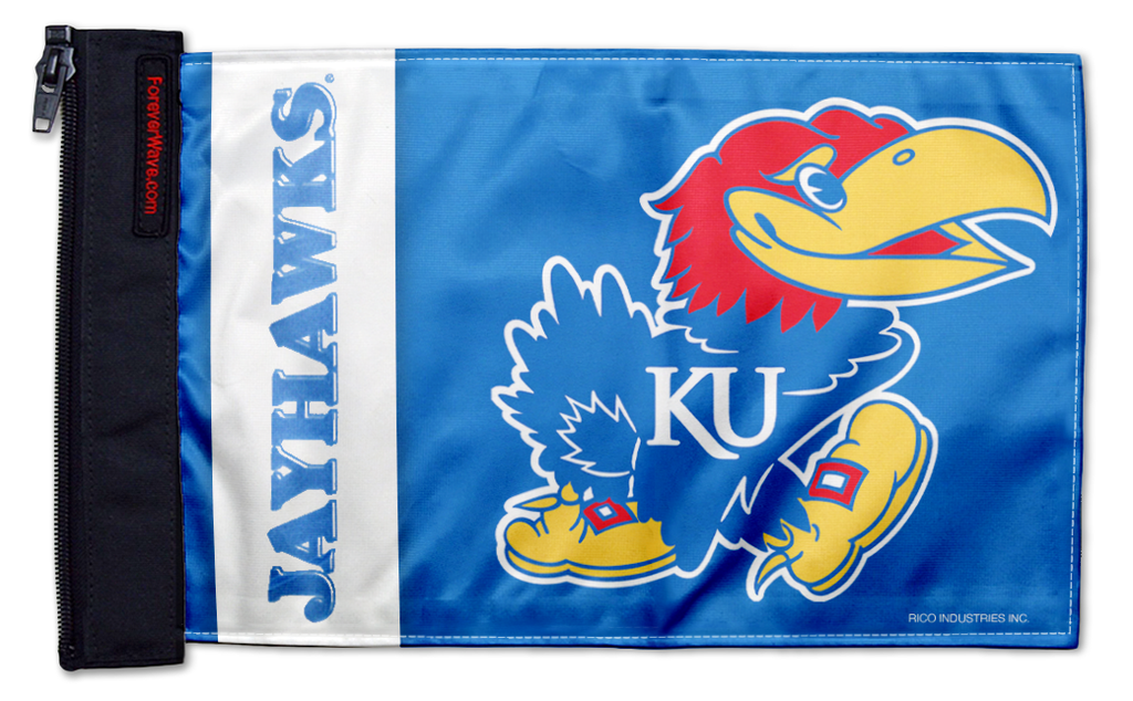 Kansas 11"x17" Forever Wave Flag for Jeep Wrangler TJ 1996-2006