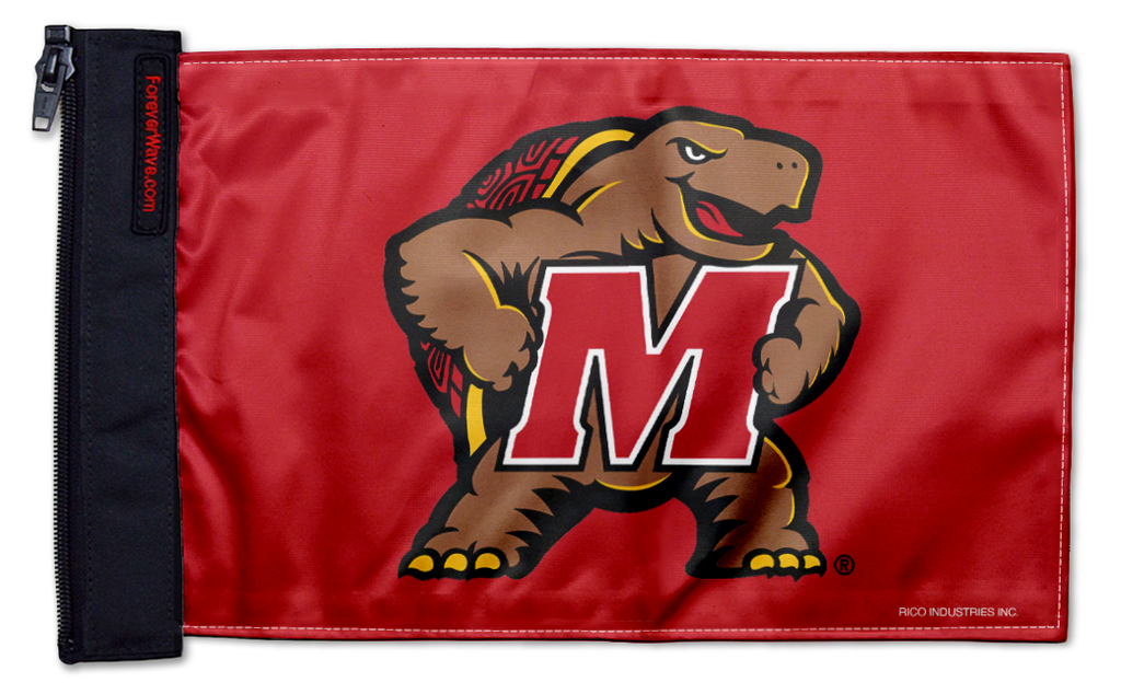 Maryland Terrapins 11"x17" Forever Wave Flag for Jeep Wrangler LJ 2003-2006