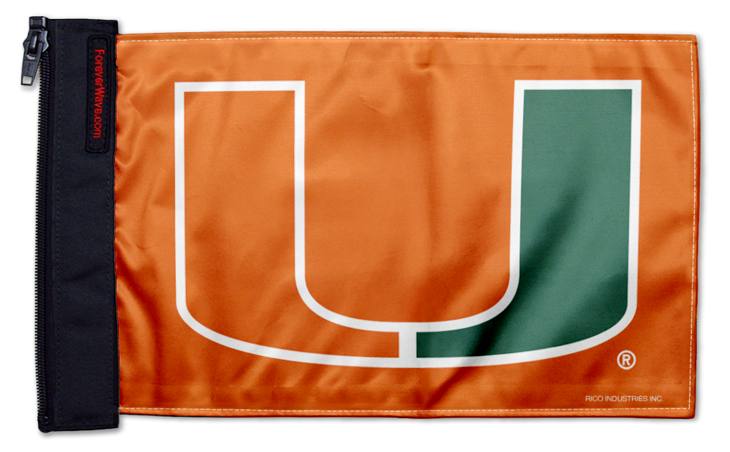 Miami University 11"x17" Forever Wave Flag for Jeep Wrangler LJ 2003-2006