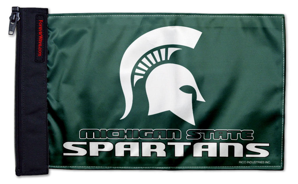 Michigan State 11"x17" Forever Wave Flag for Jeep Wrangler YJ 1986-1995