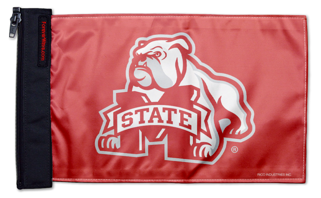 Mississippi State 11"x17" Forever Wave Flag for Jeep Wrangler YJ 1986-1995