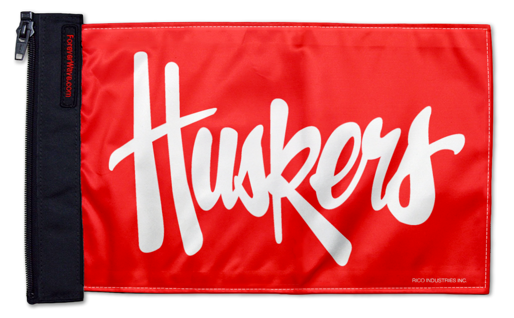 Nebraska 11"x17" Forever Wave Flag for Jeep Wrangler CJ-7 and CJ-8 1976-1986