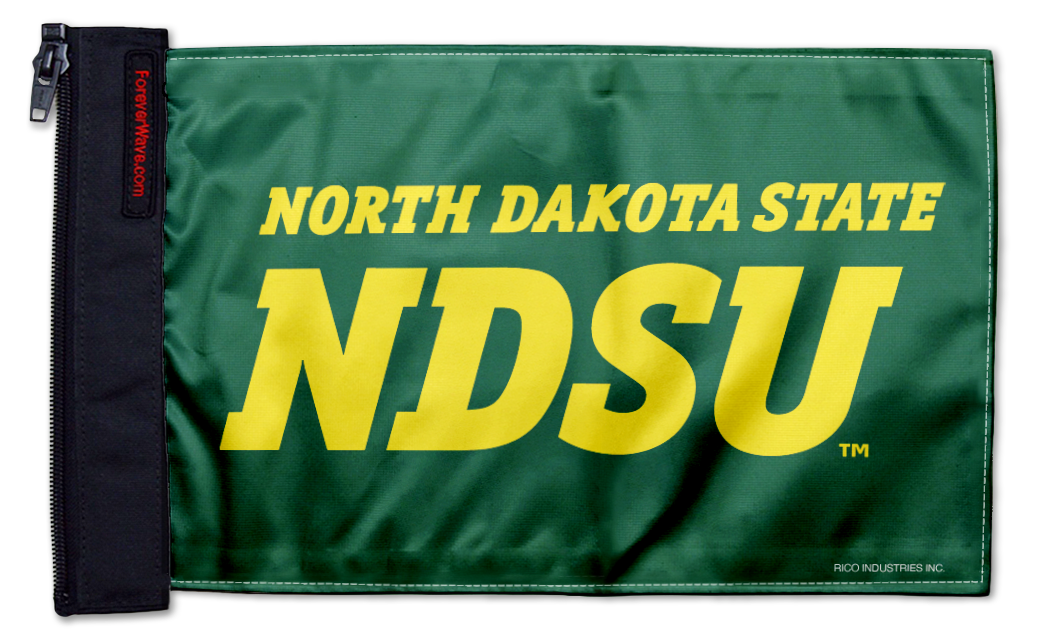 North Dakota State 11"x17" Forever Wave Flag for Jeep Wrangler JK 2-Door 2007-2018