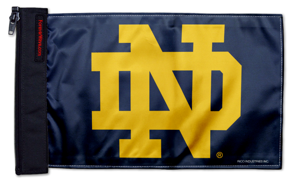 Notre Dame 11"x17" Forever Wave Flag for Jeep Wrangler YJ 1986-1995