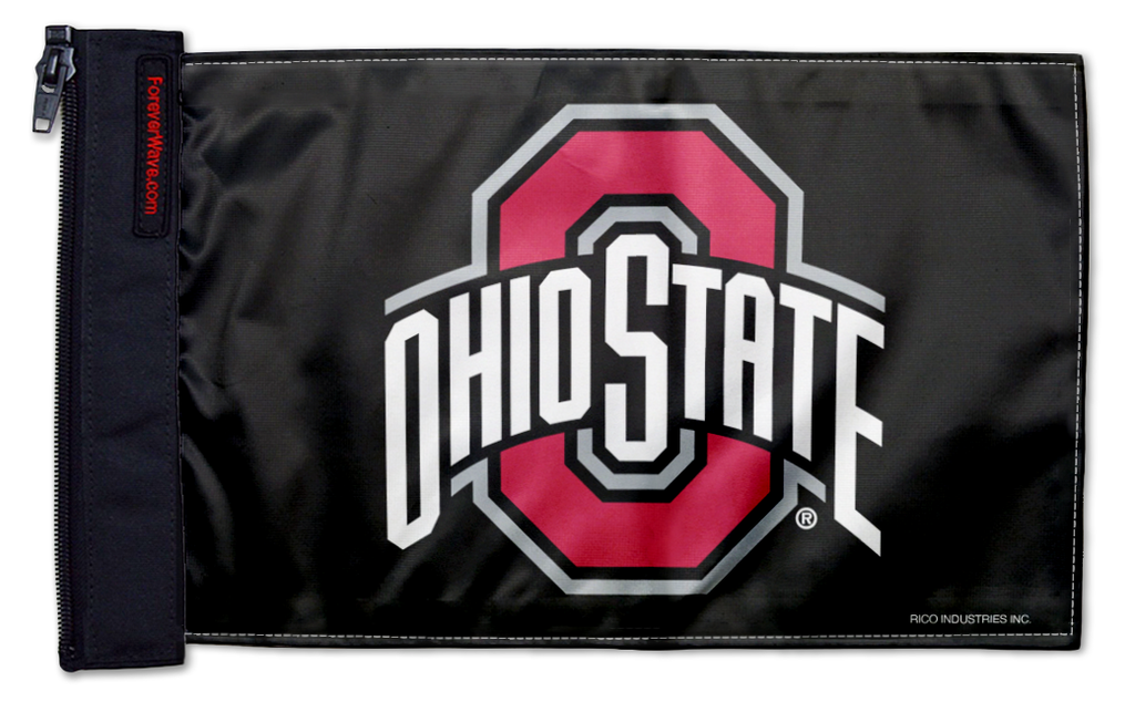 Ohio State Black11"x17" Forever Wave Flag for Jeep Wrangler TJ 1996-2006