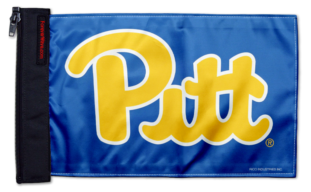 Pittsburgh PITT 11"x17" Forever Wave Flag for Jeep Wrangler JK 2-Door 2007-2018