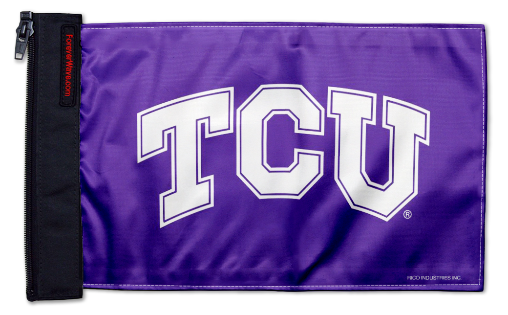 TCU 11"x17" Forever Wave Flag for Jeep Wrangler JK 2-Door 2007-2018