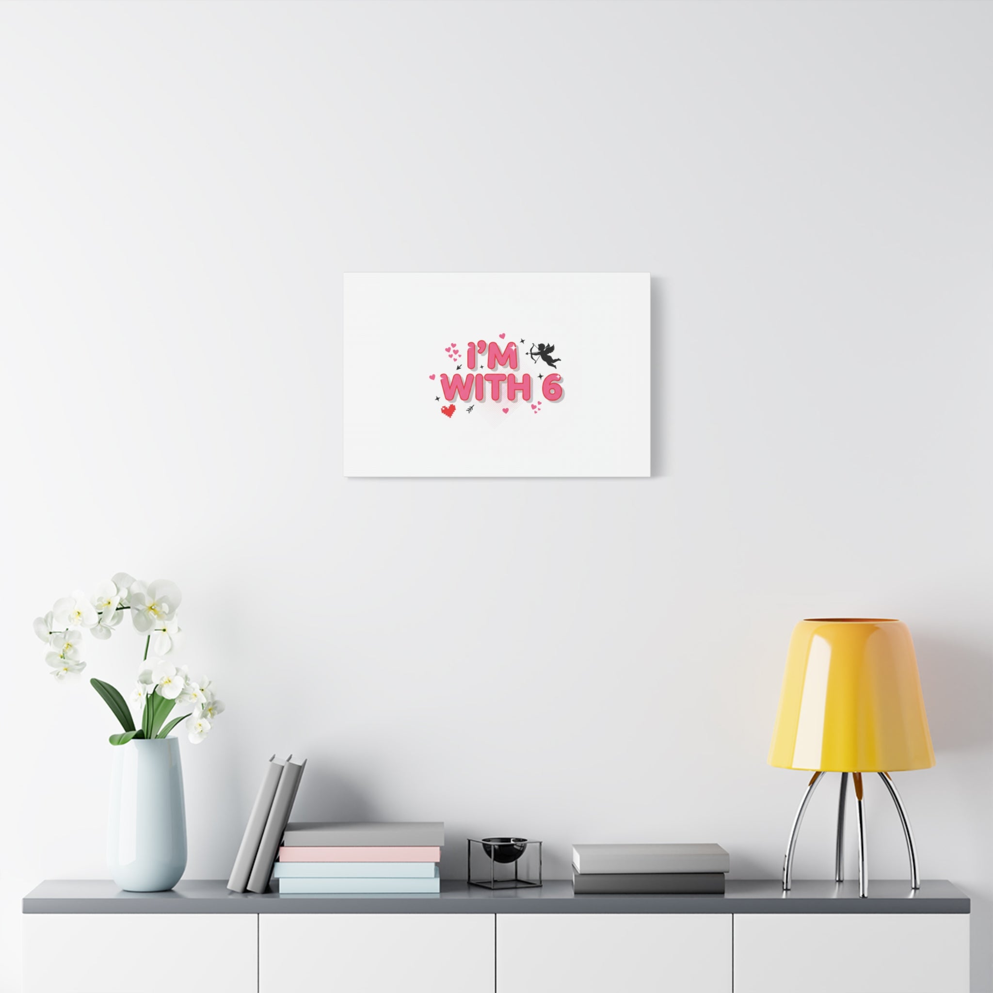 Valentine's 'I with 6 for 7' Meme Matte Canvas Art