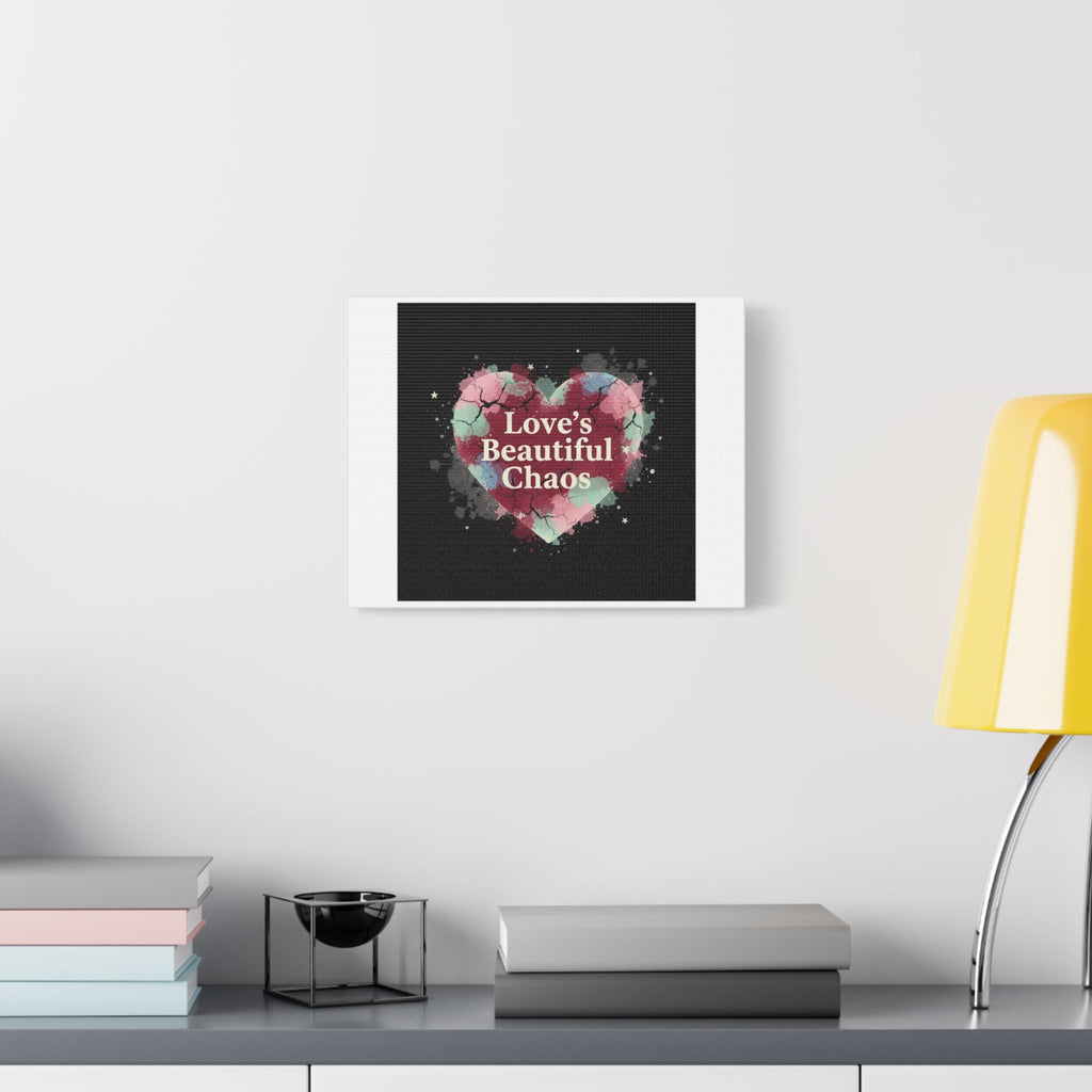 Love's Beautiful Chaos Canvas Print | Soft Grunge Hearts, Distressed Heart Art