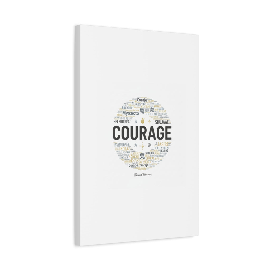 Courage Word Cloud Canvas | Fresh-Start Minimalism art print