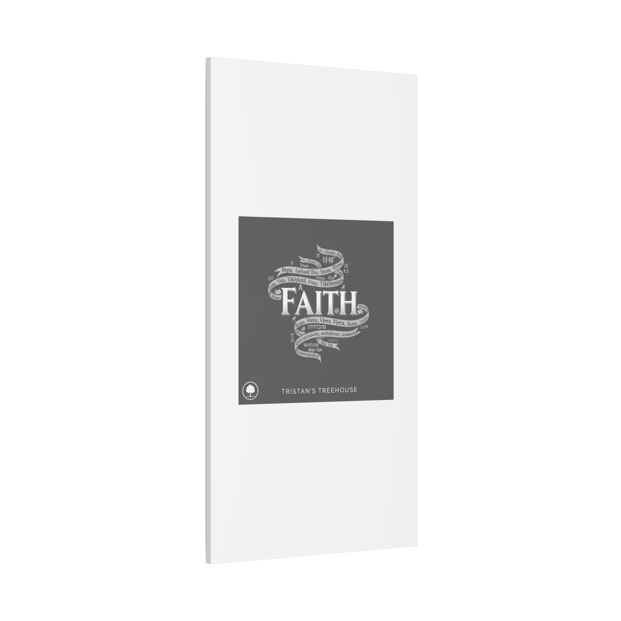 handwritten faith ribbon Canvas | sketch aesthetic, doodle design