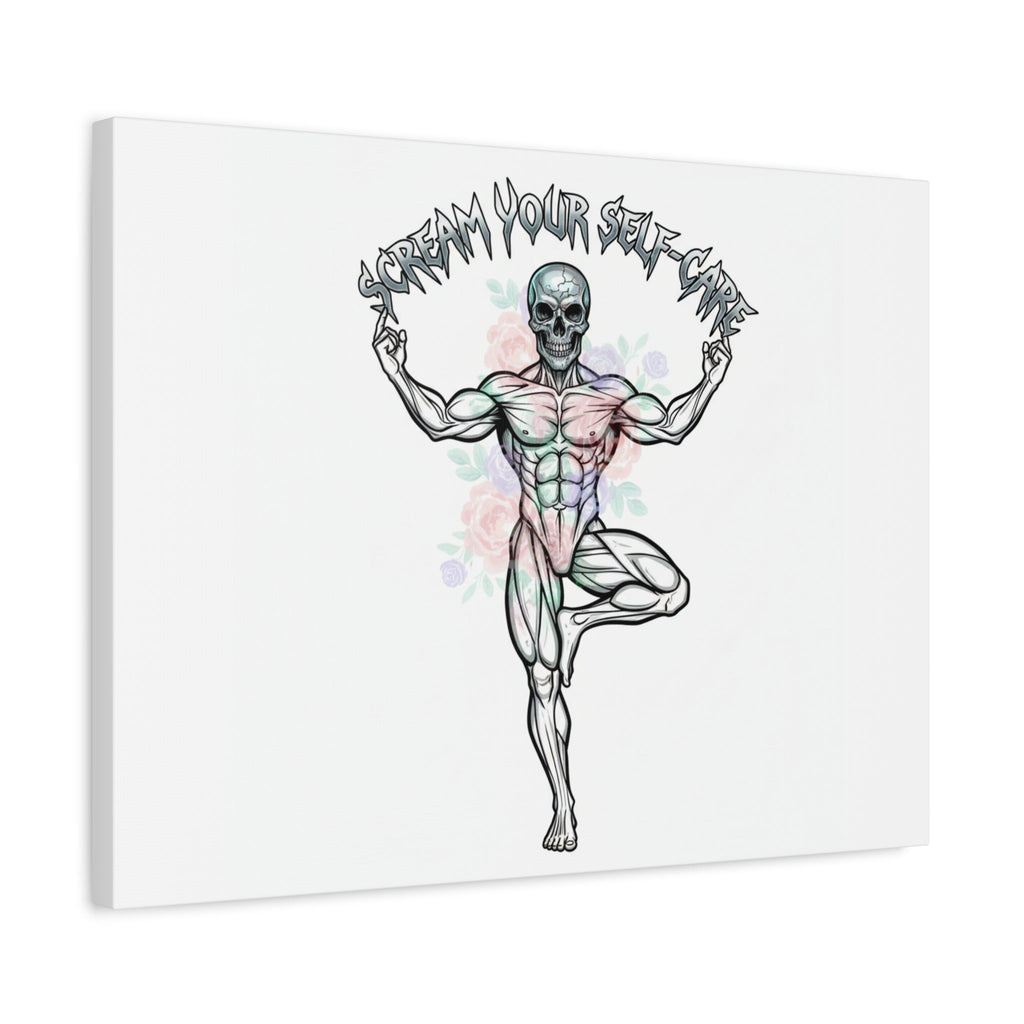 Scream Your Self-Care Canvas | Heavy Metal Wellness, Gothic Wellness Quote