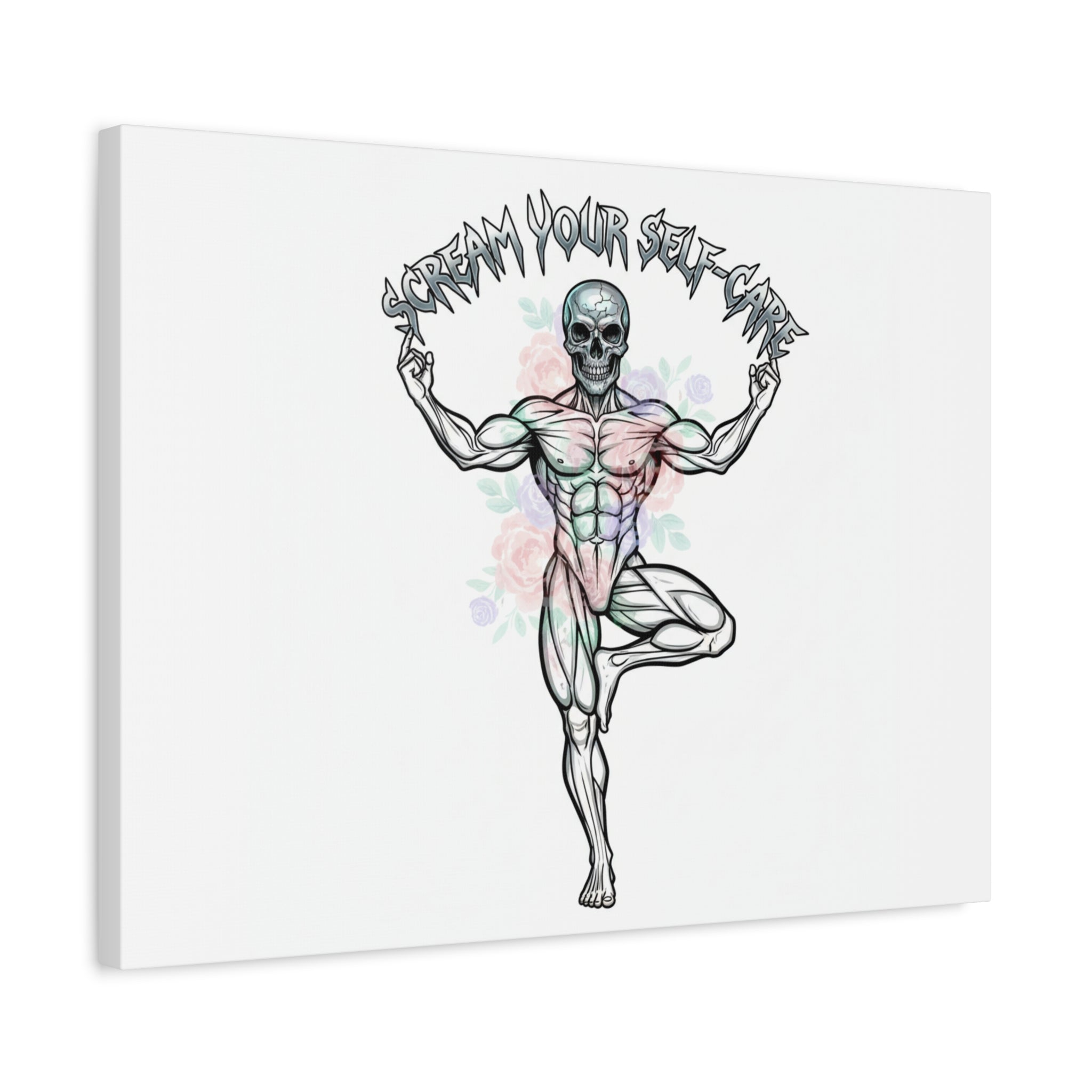 Scream Your Self-Care Canvas | Heavy Metal Wellness, Gothic Wellness Quote