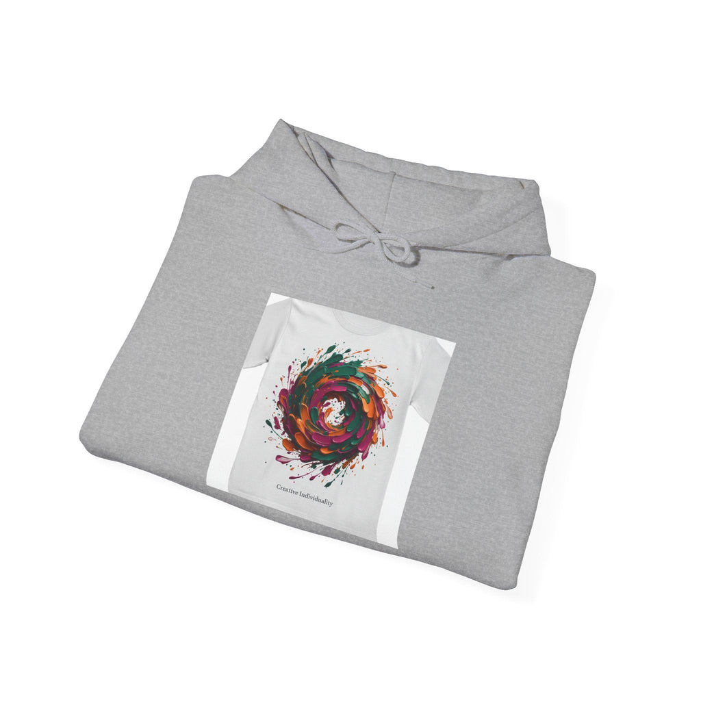 Painterly Abstract Floral Swirl Hoodie | artsy brushstroke apparel