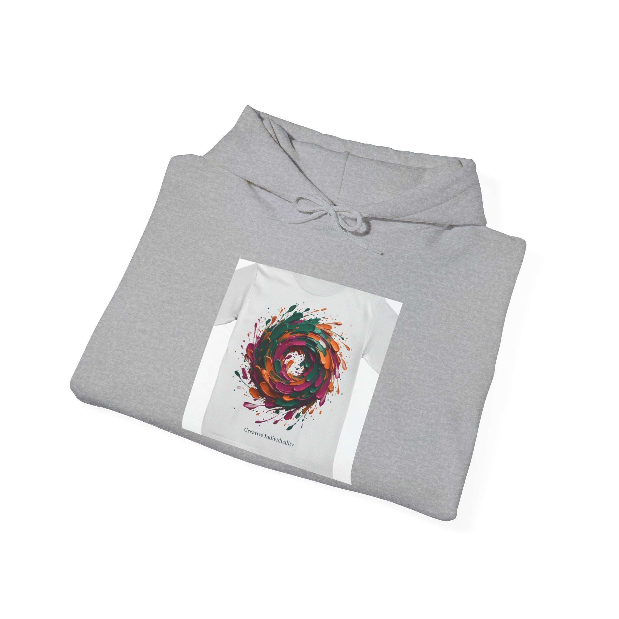 Painterly Abstract Floral Swirl Hoodie | artsy brushstroke apparel