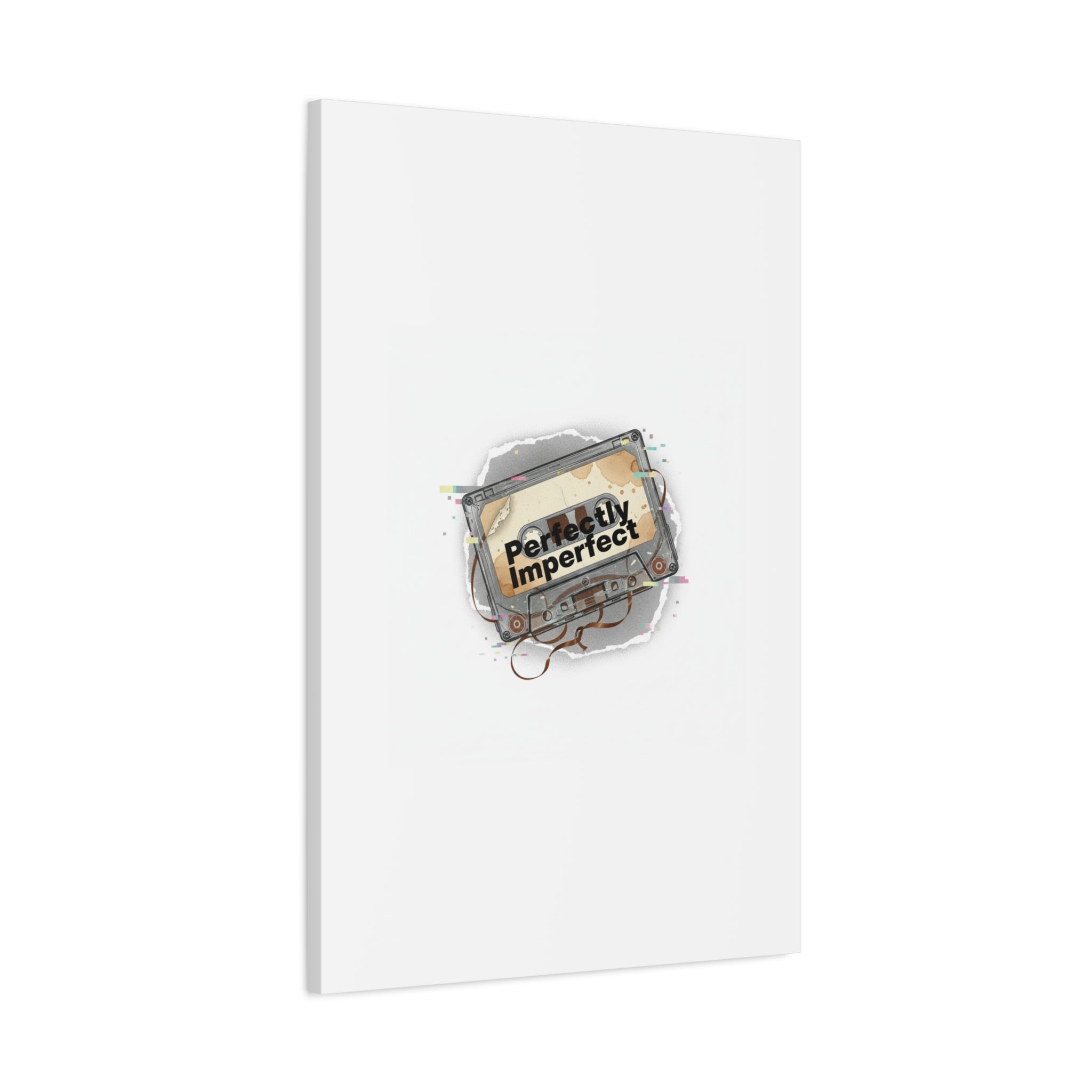 Perfectly Imperfect Cassette, Canvas Print | Analog Error, glitch art static