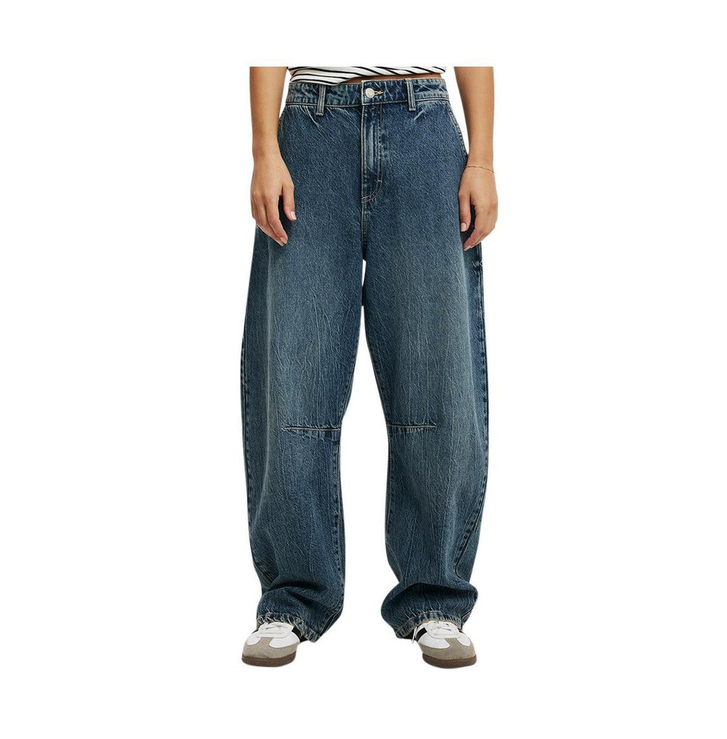 Cotton on Barrel Leg Jean in Blue Dusk, Size 34