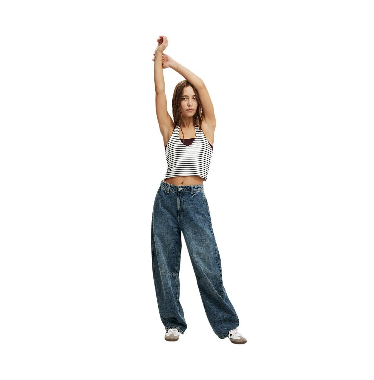 Cotton on Barrel Leg Jean in Blue Dusk, Size 34