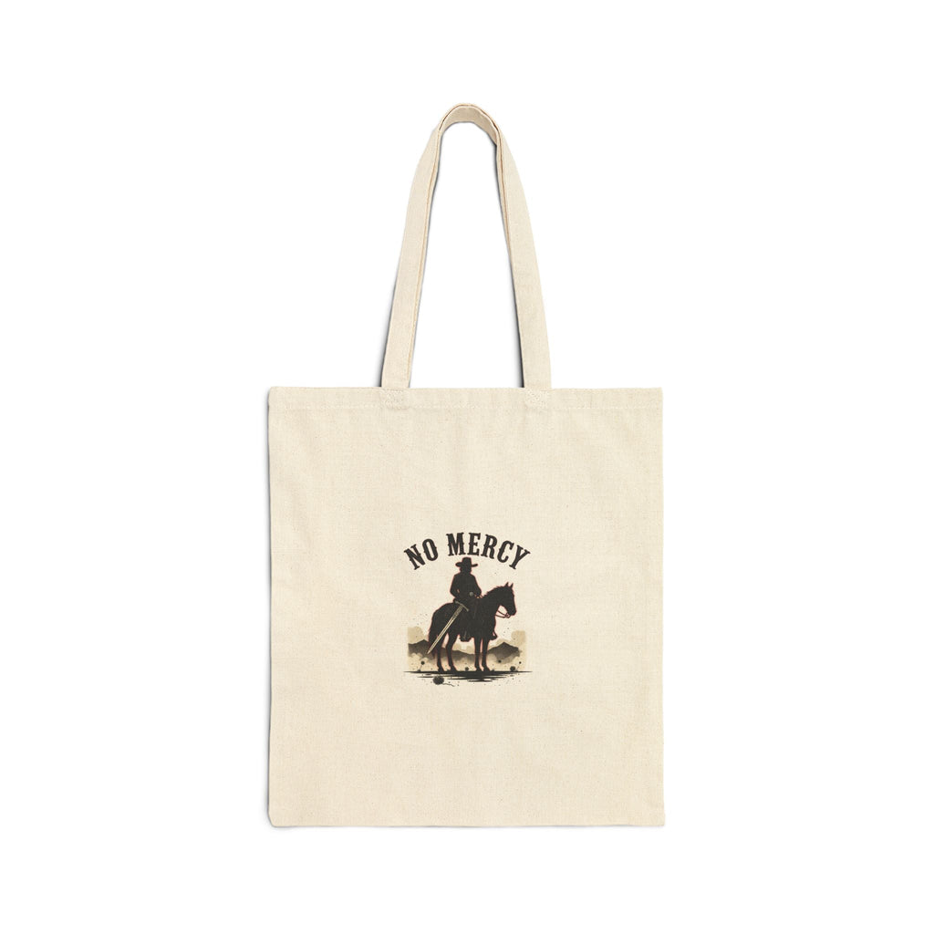 No Mercy Western-Gothic Tote | haunted cowboy noir, gothic Americana