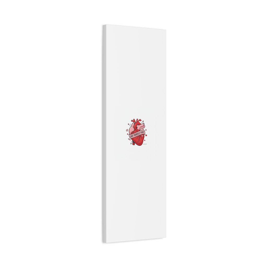 Love Yourself First Canvas, Hearts-with-a-Twist, Anti-Valentine Art