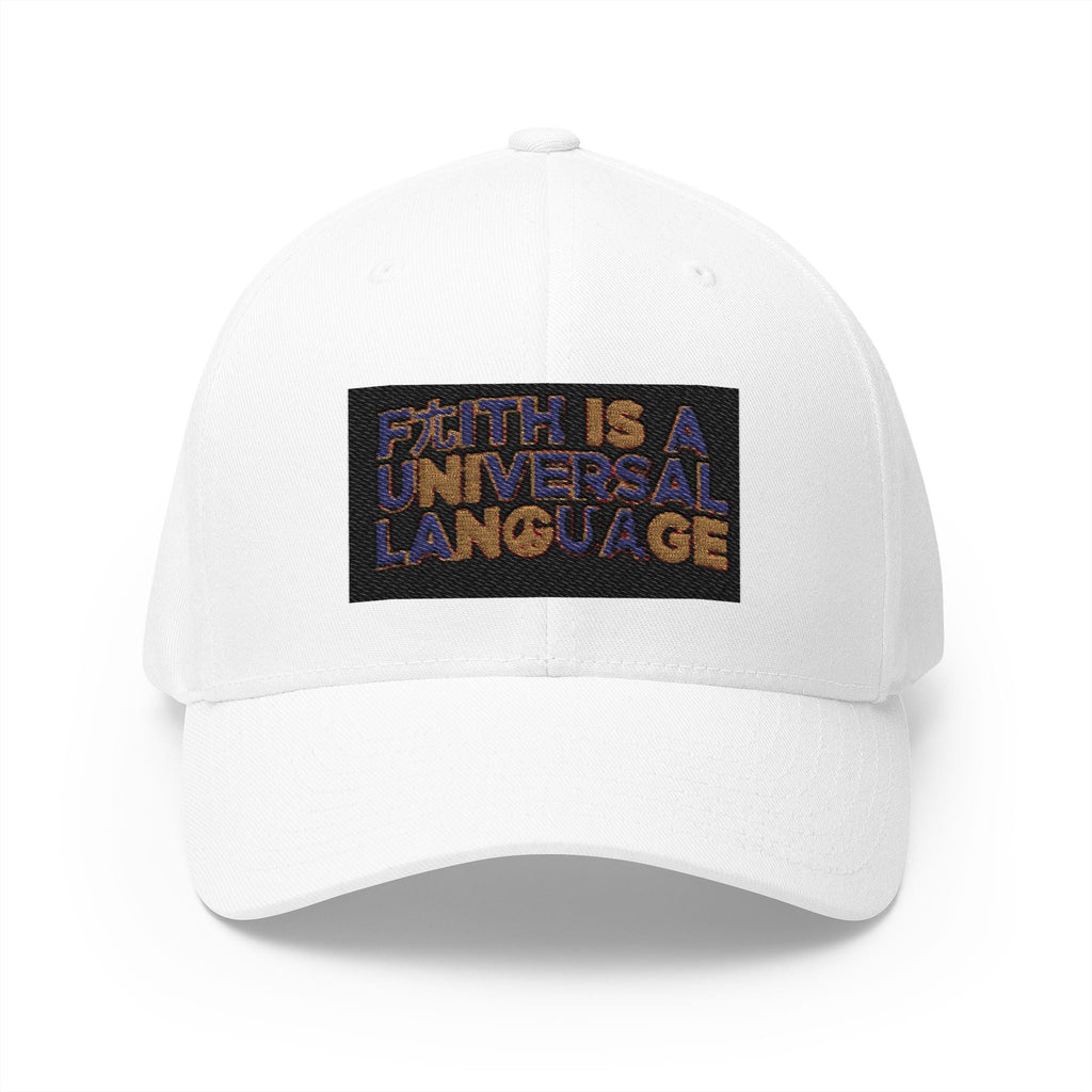 Embroidered 'Faith Is A Universal Language' Closed-Back Cap