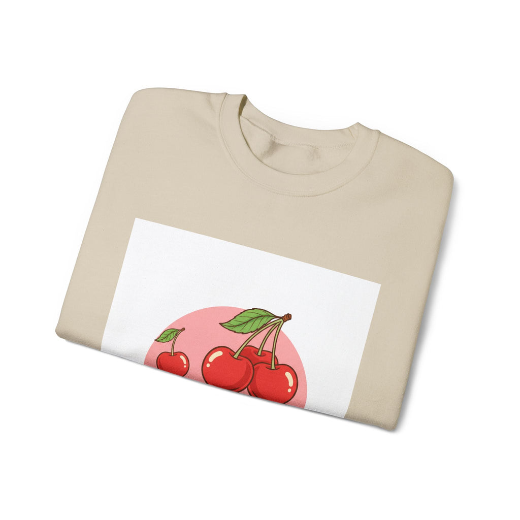 Retro Cherry Graphic Sweatshirt | kawaii fruit design
