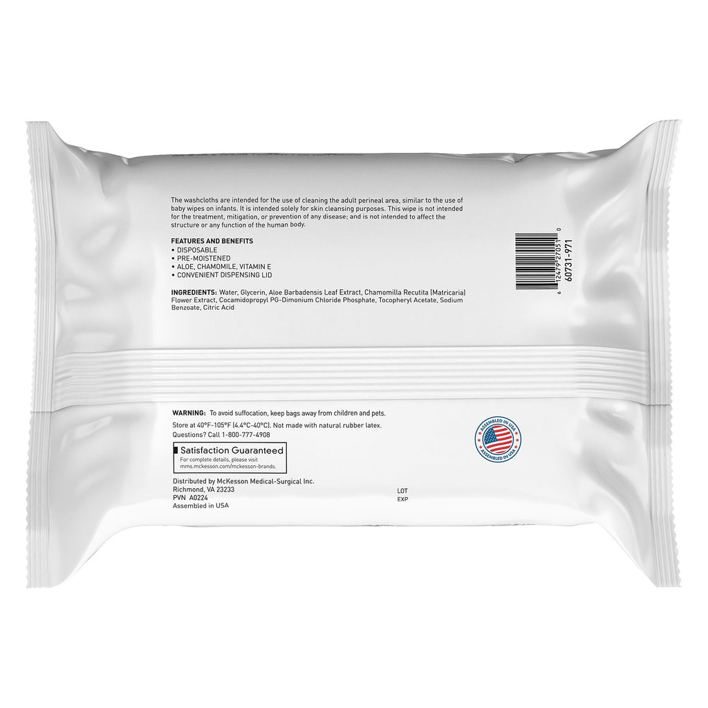 McKesson Fragrance Free Washcloths, 96 ct. WPWU96