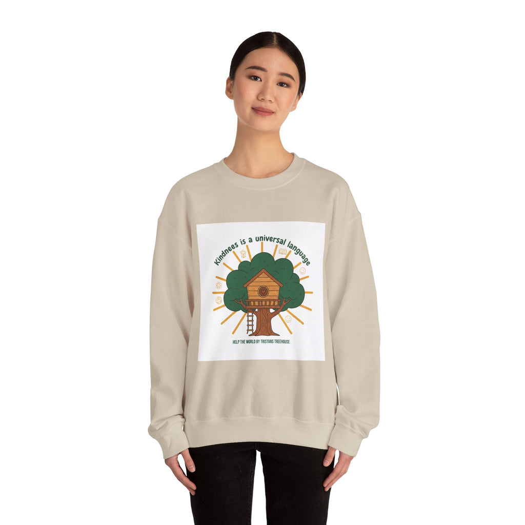 Kindness Treehouse Sweatshirt | eco humor, sustainable living