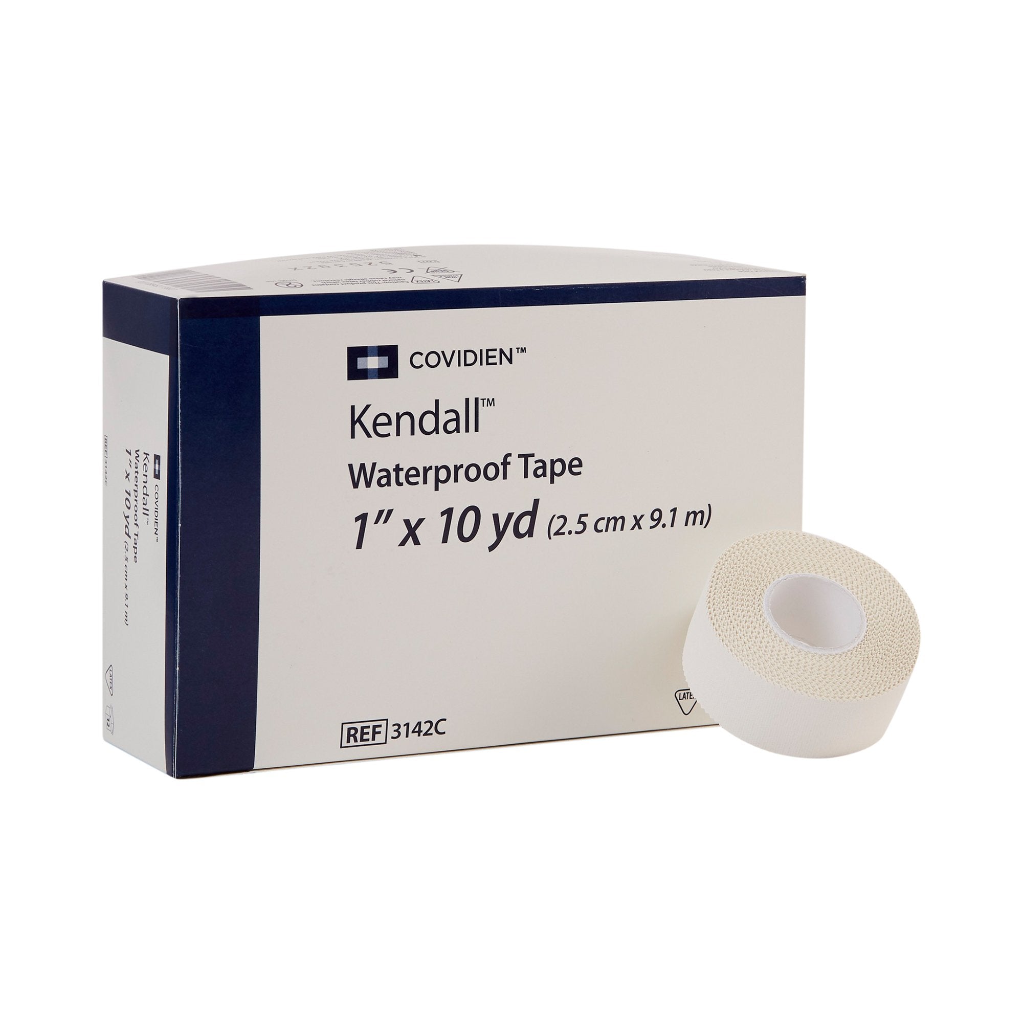 Kendall™ Cloth Medical Tape, 1 Inch x 10 Yard, White 3142C