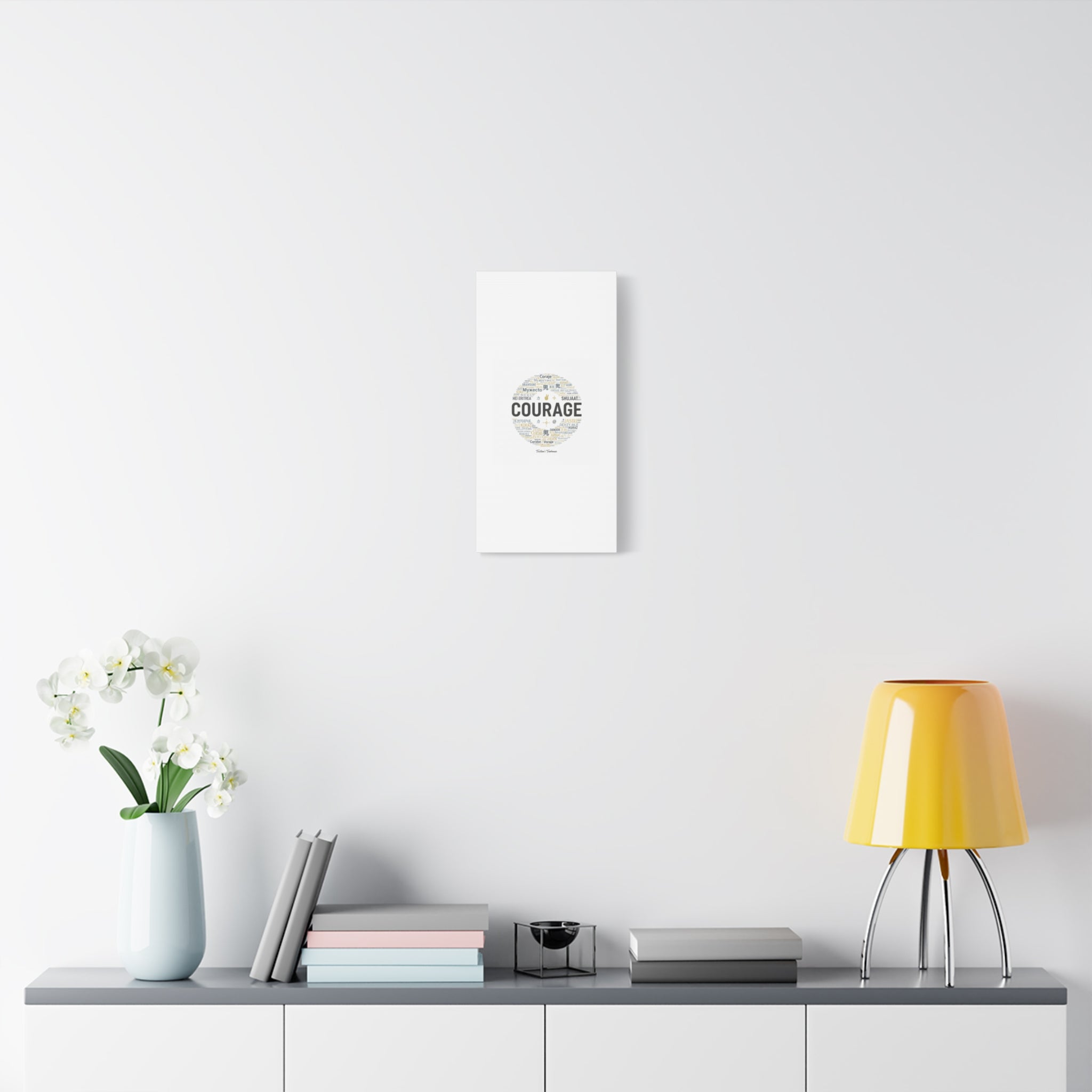 Courage Word Cloud Canvas | Fresh-Start Minimalism art print